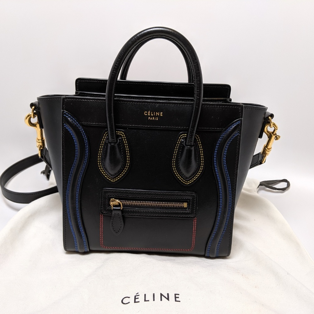 SOLD Celine Black Double Stitch Nano Crossbody - Picture 8 of 8